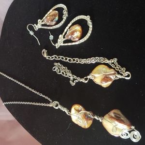 Handwired abalone seashells